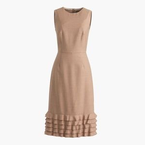Ruffle hem sheath dress by J. Crew